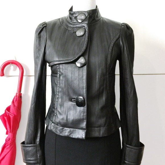 Peter Nygard Jackets & Blazers - Peter Nygard Short Leather Jacket Sz XS